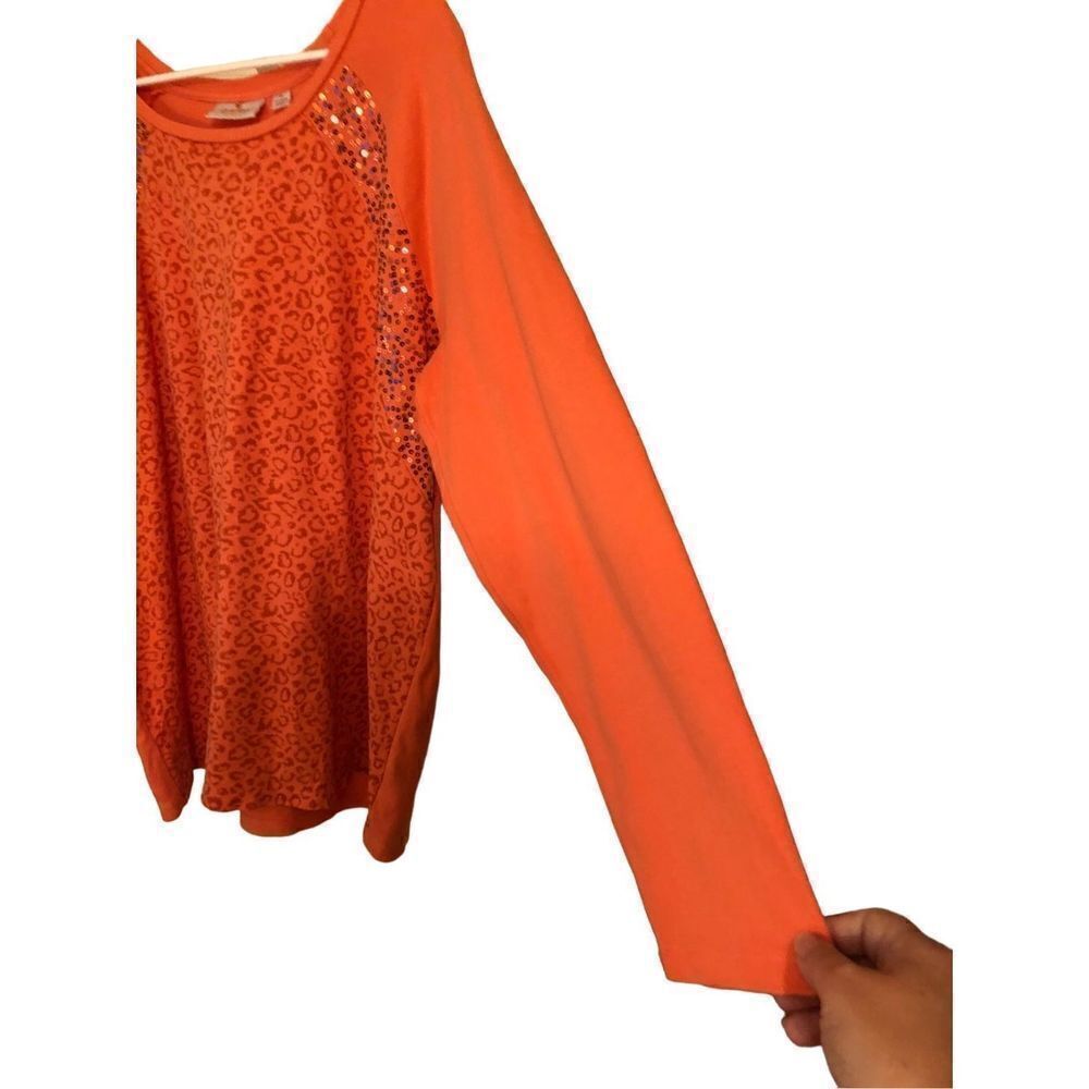 Quacker Factory Fall Sequined Top XL - Picture 2 of 9